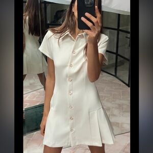 Zara Pleated Mini Dress